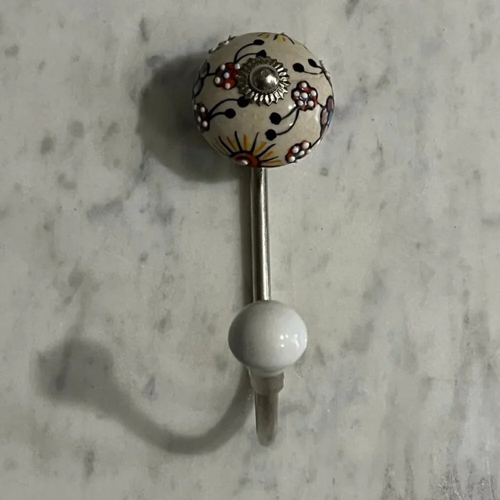 Boho Multi Colored Knob Wall Coat Hook